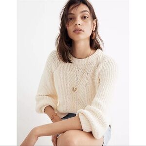Madewell Balloon-Sleeve Pullover Sweater Size Medium